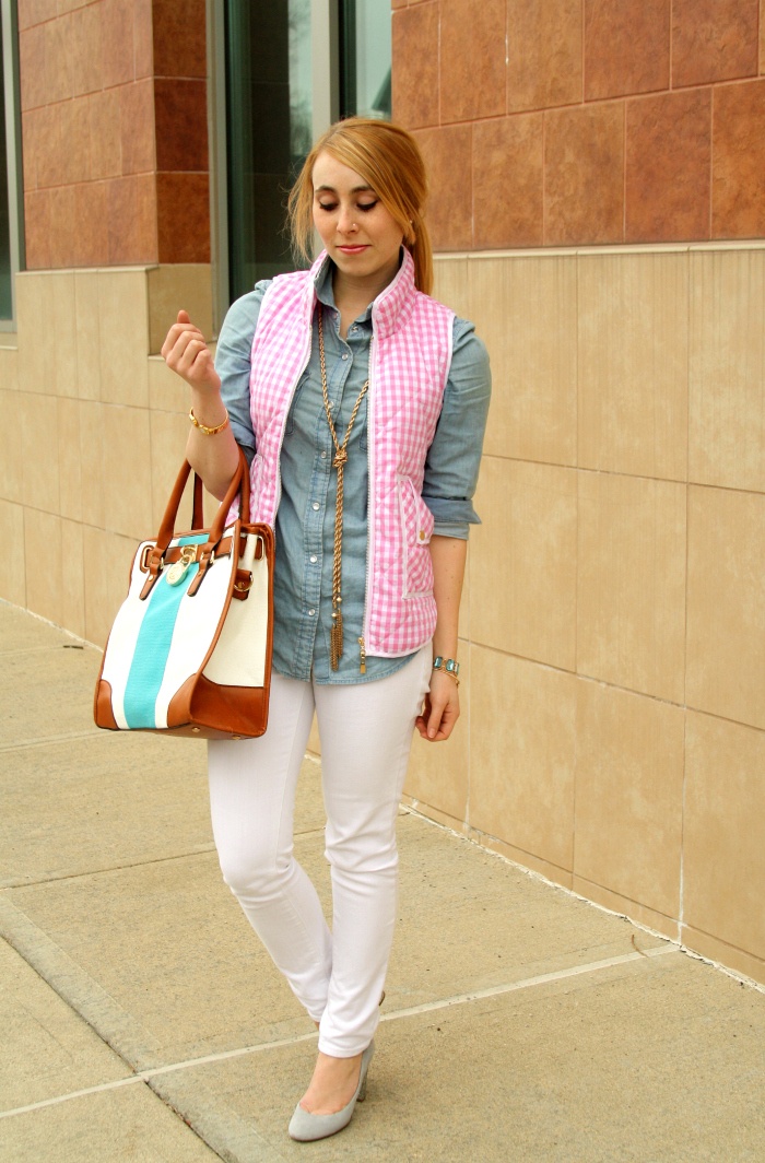 Pink gingham vest_6271