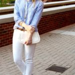 White Denim + Striped Tunic Obsession