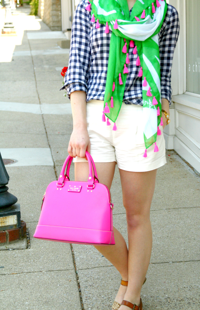 Lilly Pulitzer gingham tassel_6751