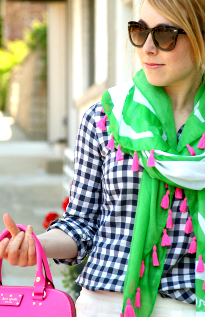 Lilly Pulitzer gingham tassel_6753