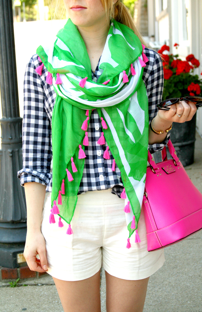 Lilly Pulitzer gingham tassel_6790