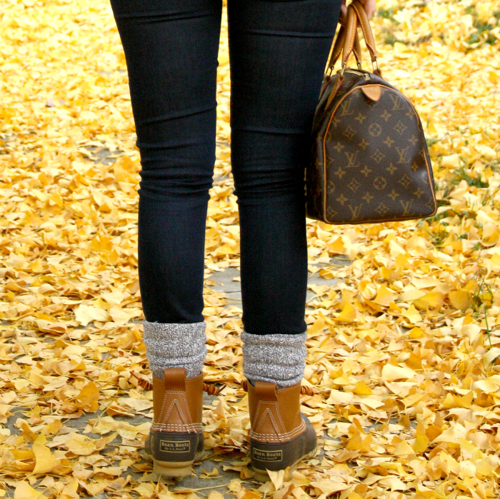 golden blanket scarf gray vest