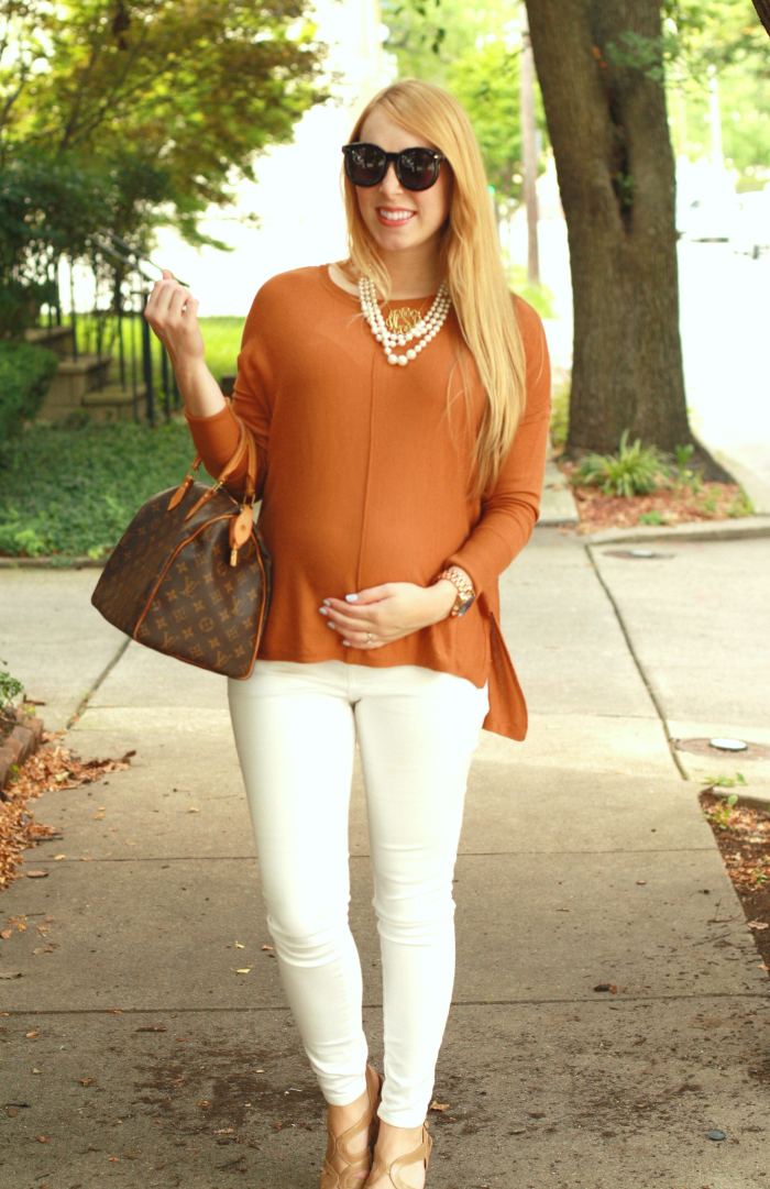 pre-fall neutrals maternity style