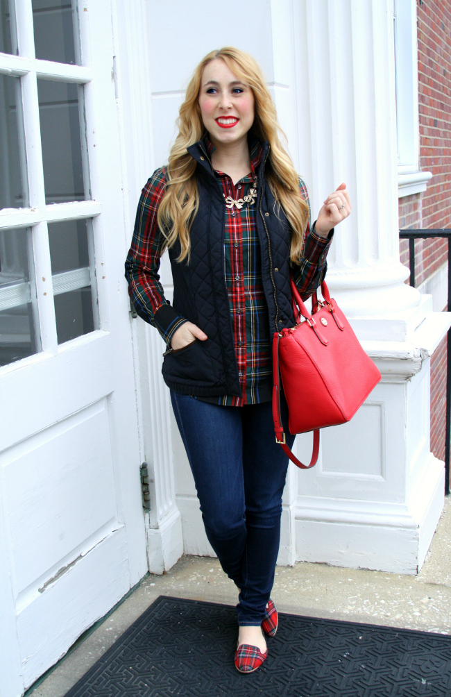 holiday style stewart plaid vest