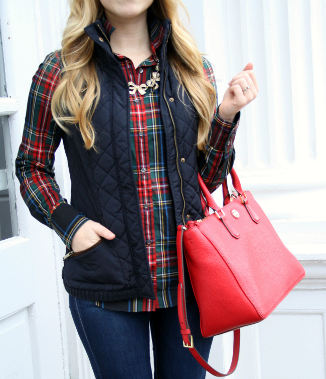 holiday style stewart plaid vest