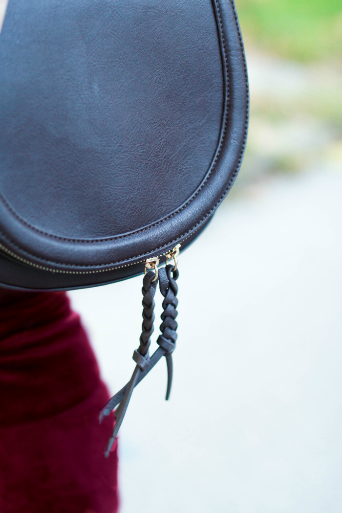 burgundy crossbody bag