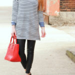 Stripe Tunic & Leather Leggings