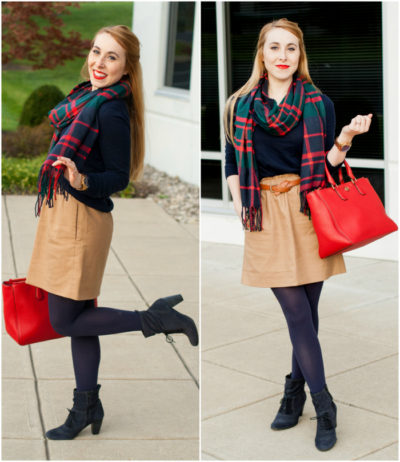 Holiday Look with Navy Tights + Nordstrom Gift Card Giveaway - CLASSY SASSY