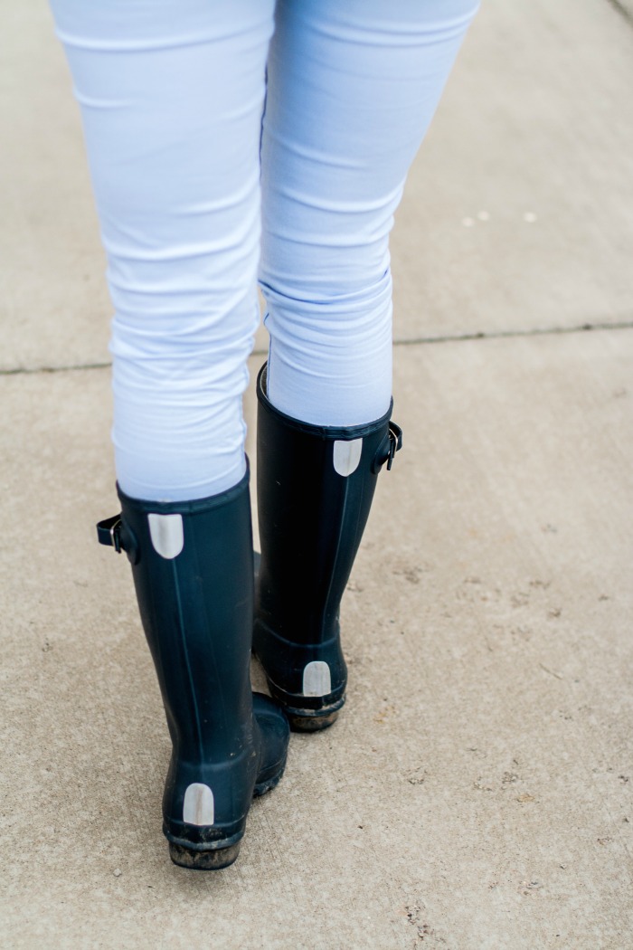 navy hunter boots