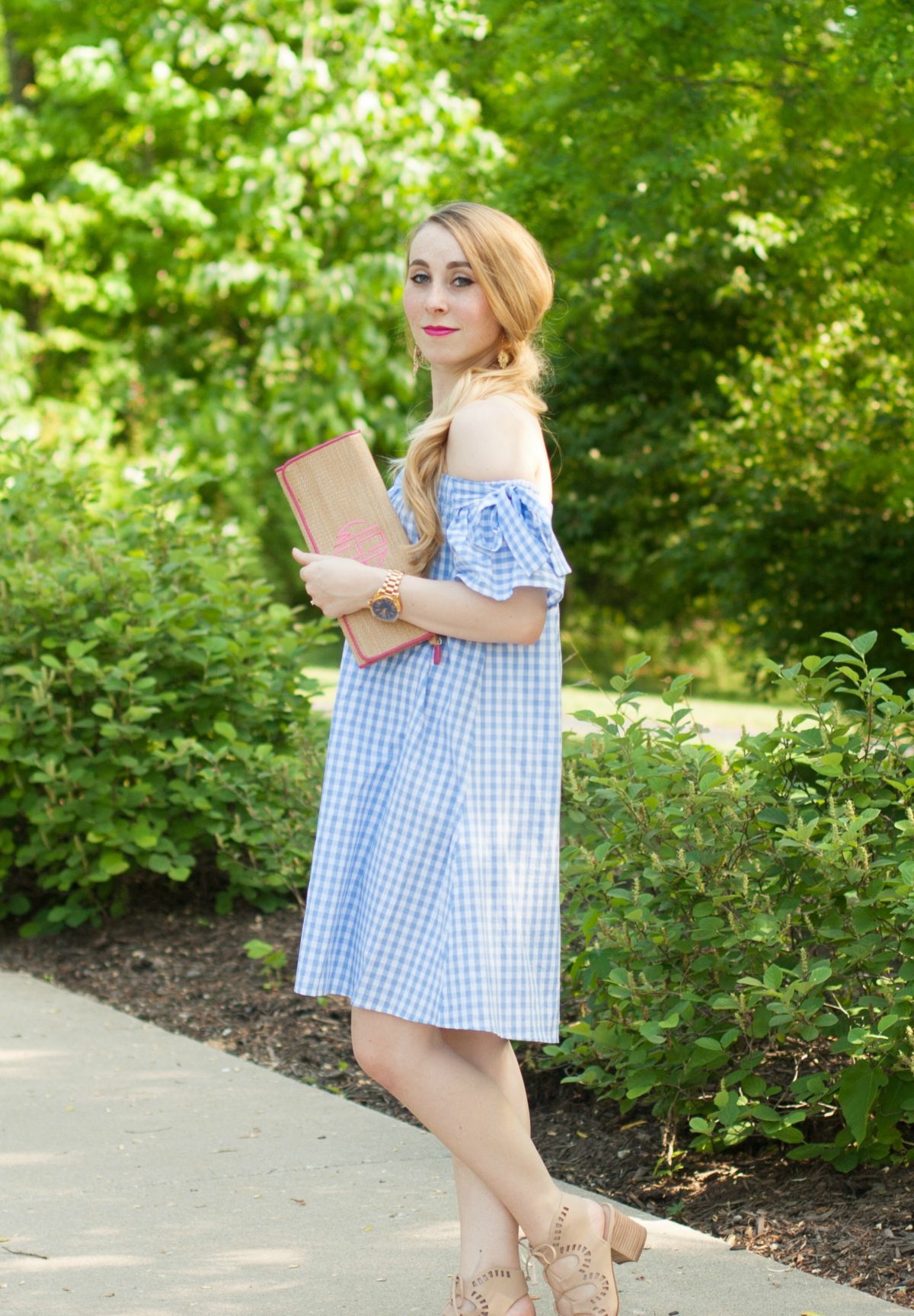 Baby blue gingham dress hot sale