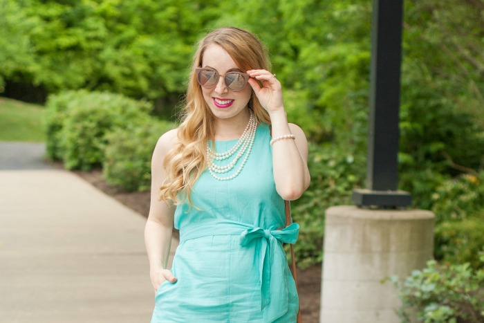 lauren james romper wedding preppy summer pearls 