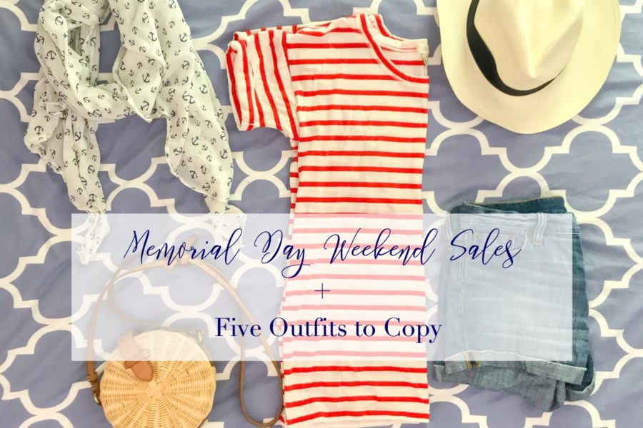 memorial day sales nautical striped tee red stripes preppy