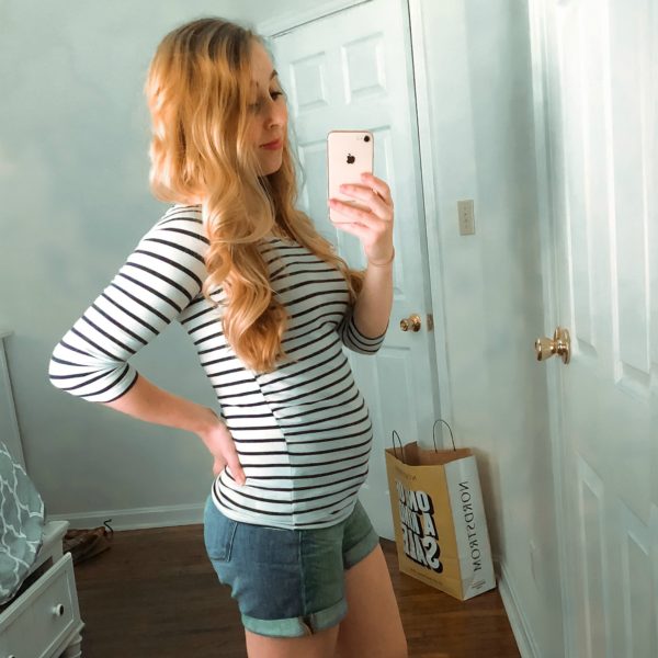 25 week bumpdate pregnancy update H&M summer maternity preppy