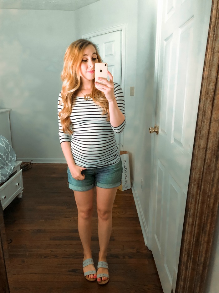 25 week bumpdate pregnancy update H&M summer maternity preppy