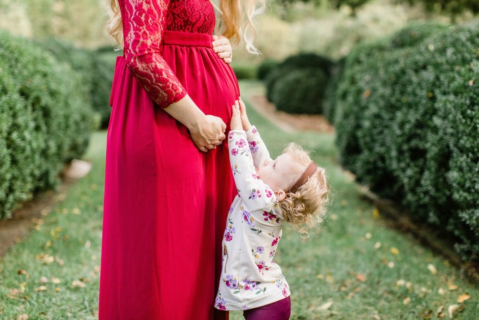 maternity photos becky willard photography burgundy lace dress fall maternity family