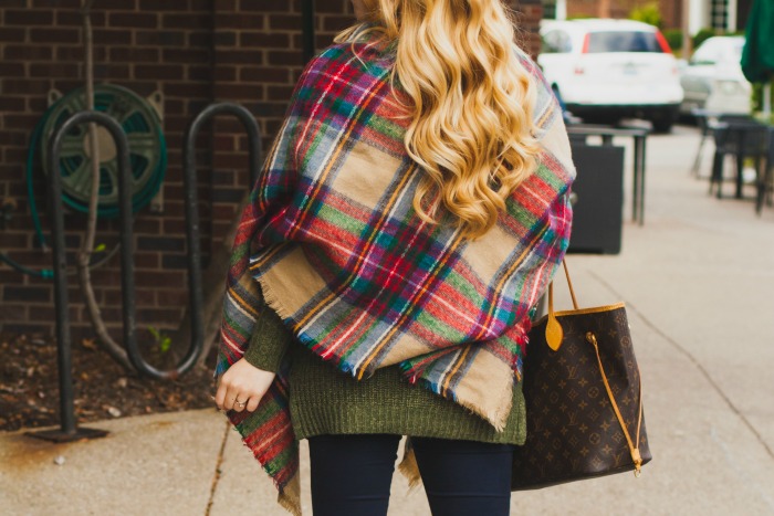 olive tunic blanket scarf maternity preppy fall target zara plaid