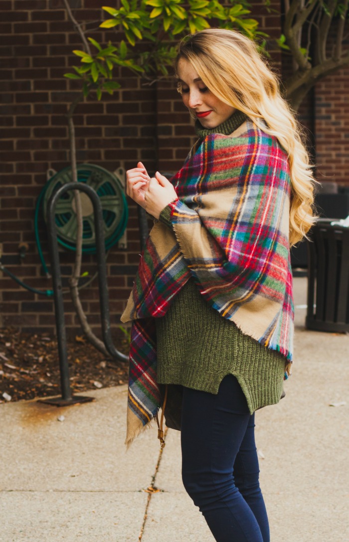 olive tunic blanket scarf maternity preppy fall target zara plaid