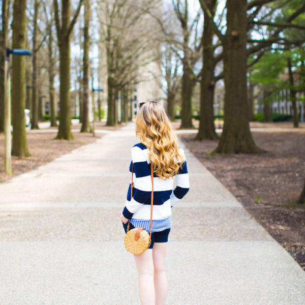 striped blazer preppy