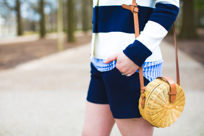 striped blazer preppy