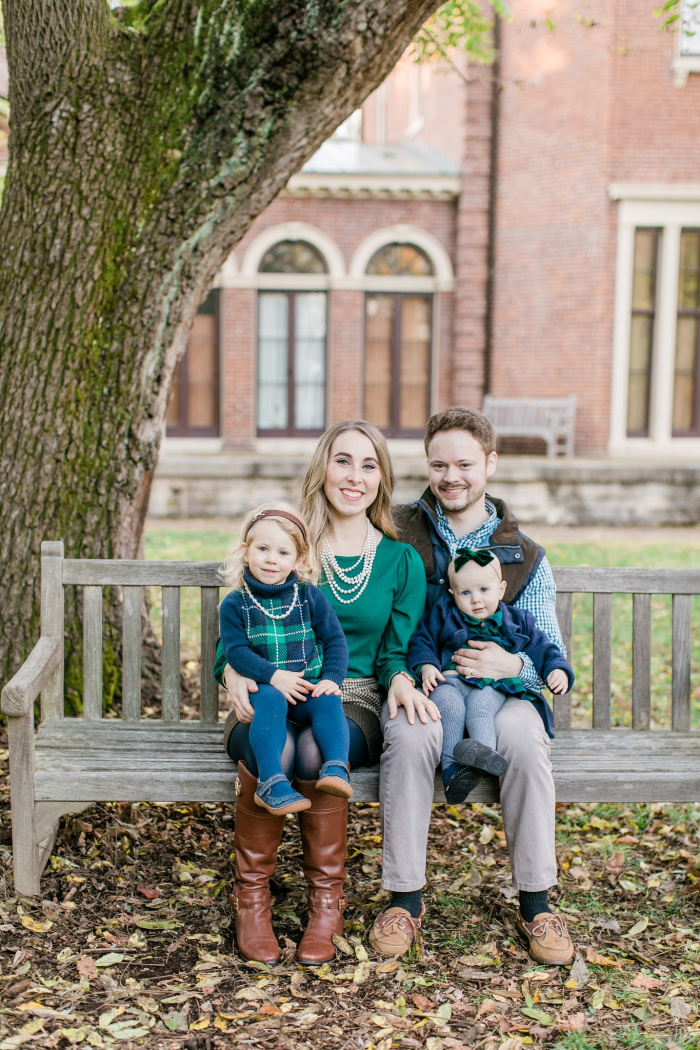 classic family holiday photos preppy