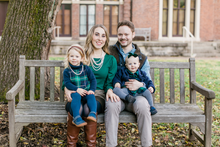 classic family holiday photos preppy